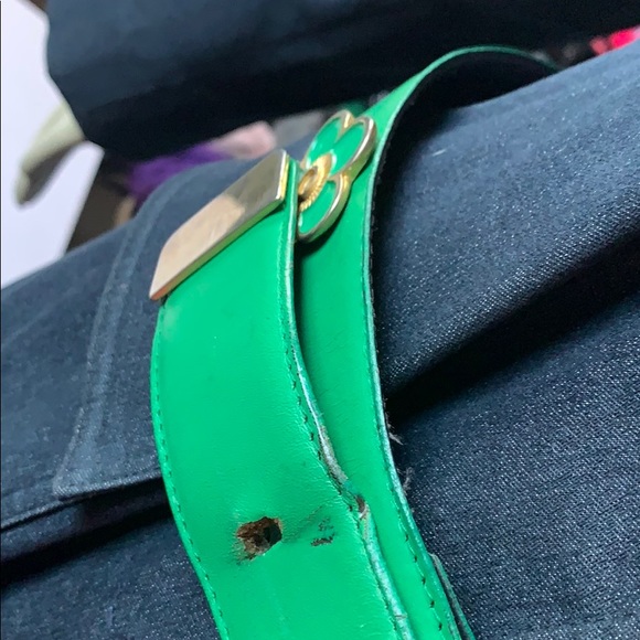 Crisca made in Italy enamel flower leather belt main image 5